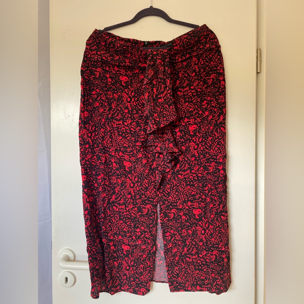 Zara Patterned Print Ruffle Skirt - Picture 2 of 6